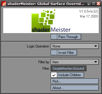 The Filter node, one of many included with shaderMeister Image